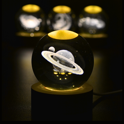 LumaSpherez Crystal Space Lamp™ - Saturn Edition