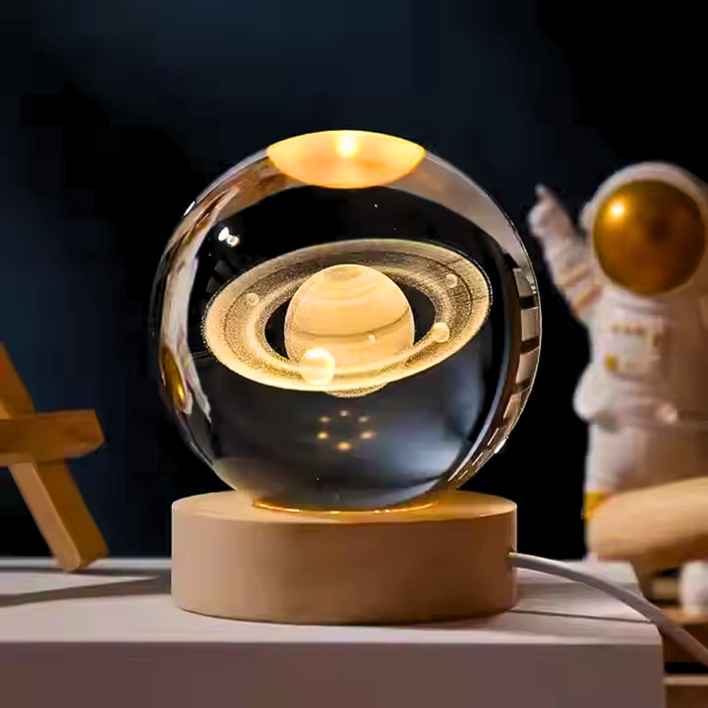 LumaSpherez Crystal Space Lamp™ - Saturn Edition