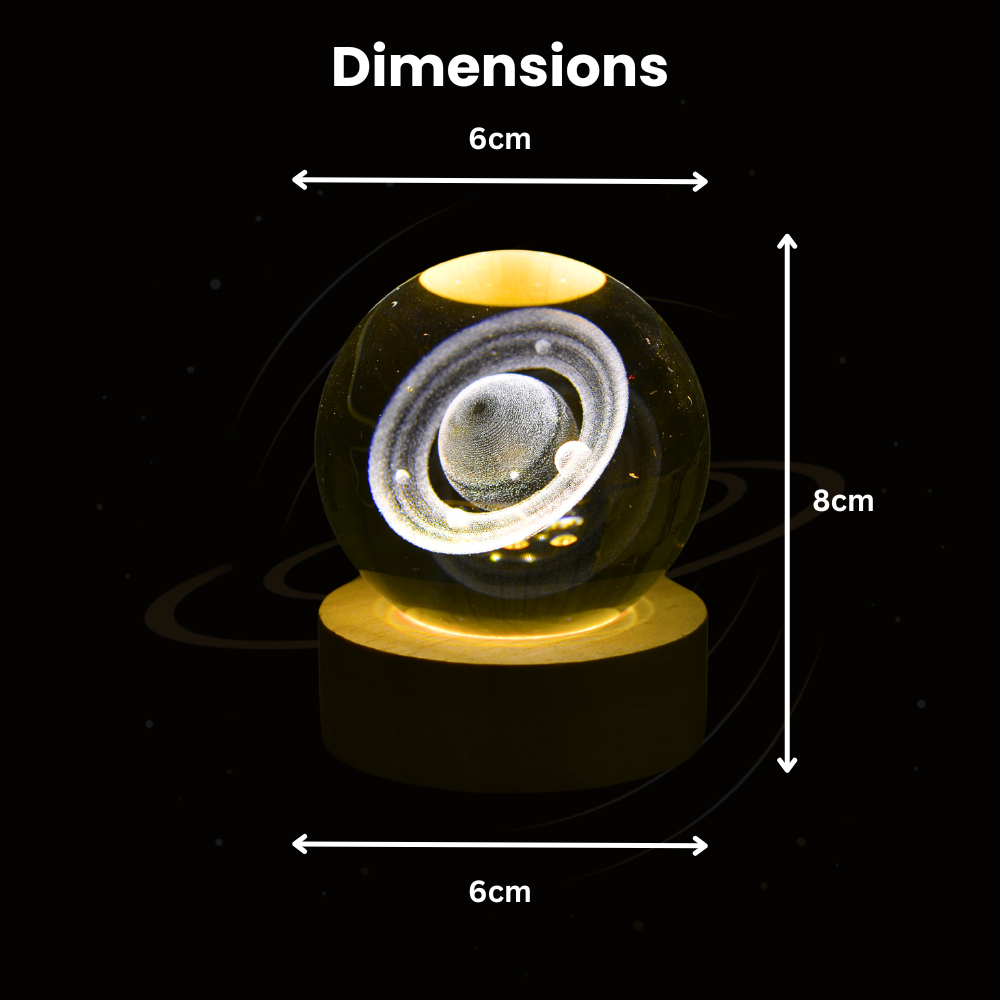 LumaSpherez Crystal Space Lamp™ - Saturn Edition
